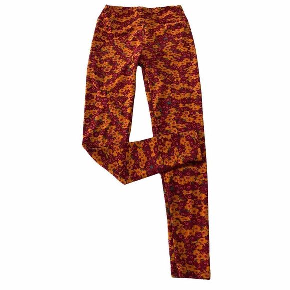 Red Orange One Size Leggings - Picture 2 of 3